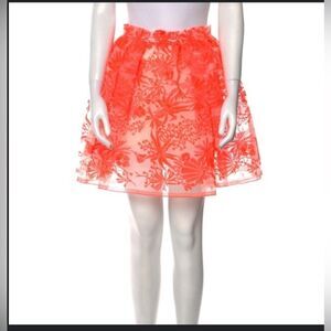 MAJE Embroidered Puffy Skirt